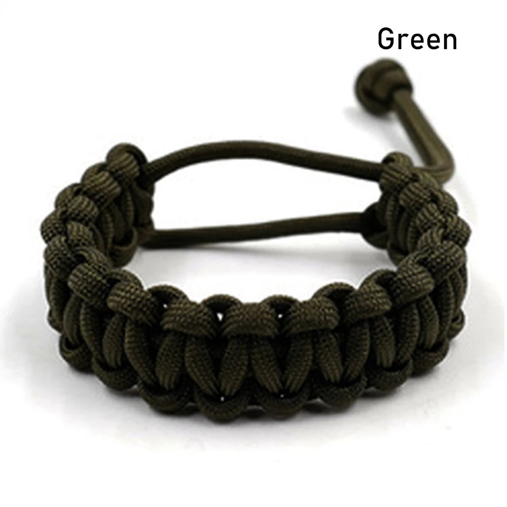 1PC Adjustable life-saving emergency hand woven wristband Umbrella rope bracelet woven rope Camping hiking outdoor accessories