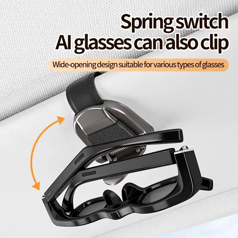 Luxury Alloy Car Eyeglass Holder Glasses Storage Clip For Auto Interior Organize Accessories Car Card Sunglasses Storage Holder