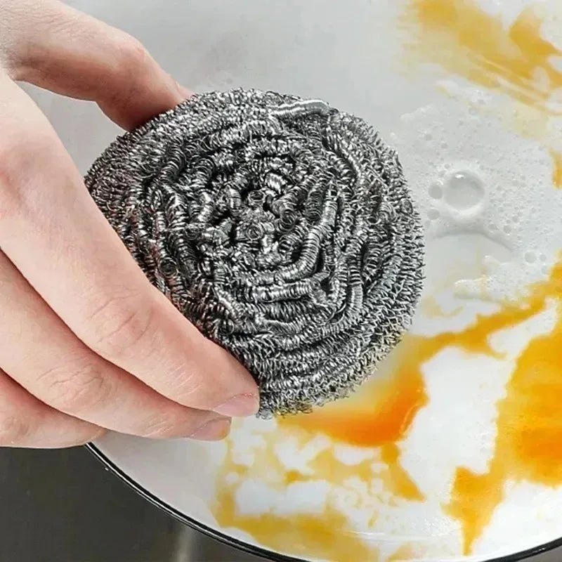 Wholesale Stainless Steel Cleaning Ball Multipurpose Kitchen Pot Pan Rustproof Oil Removal Scrubber Heavy Duty Steel Wire Balls
