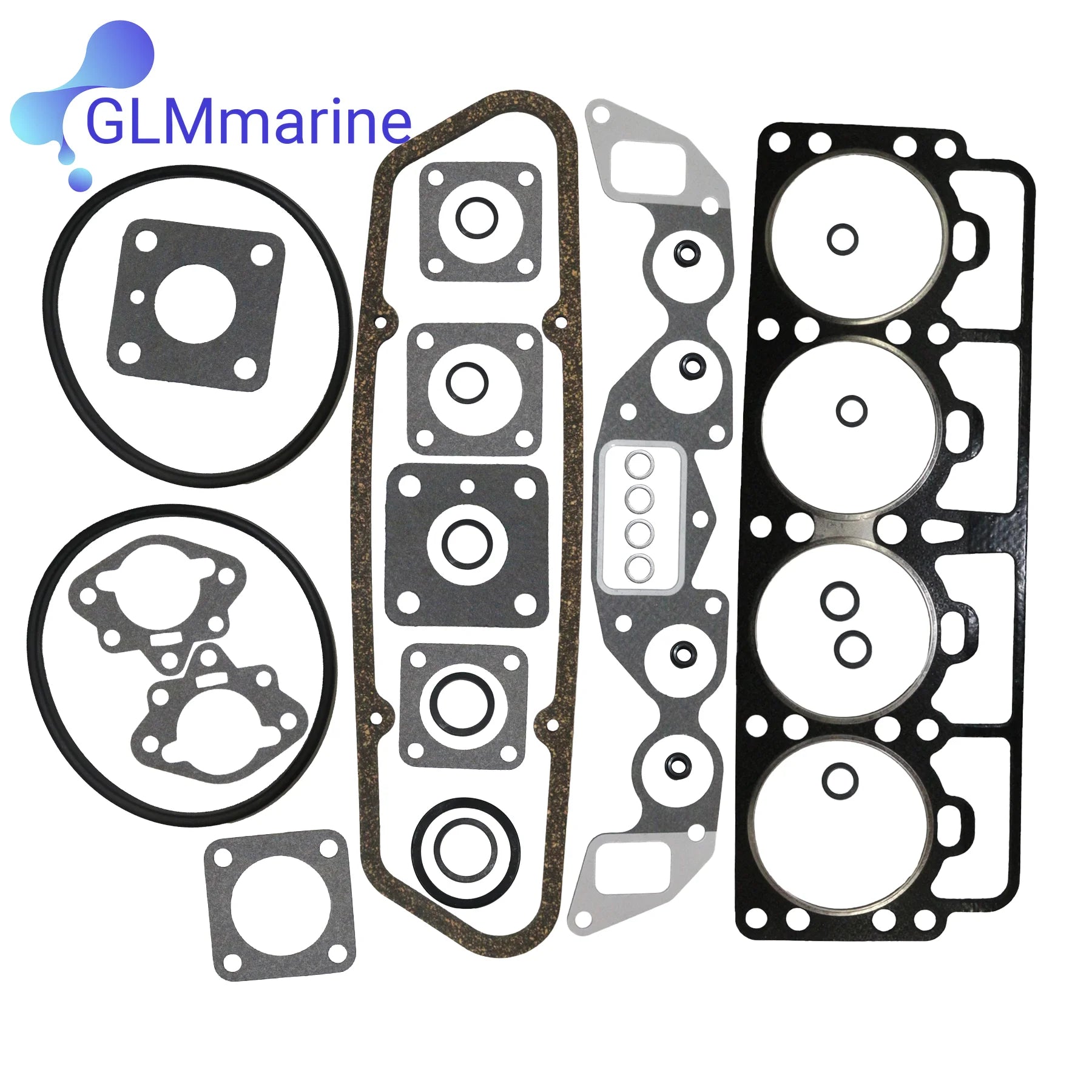 876356 Head Gasket Set Decarbonizing Kit 875401 Compatible with Volvo Penta AQ115A AQ130A AQ130C MB20B Motors 121041 18-2980
