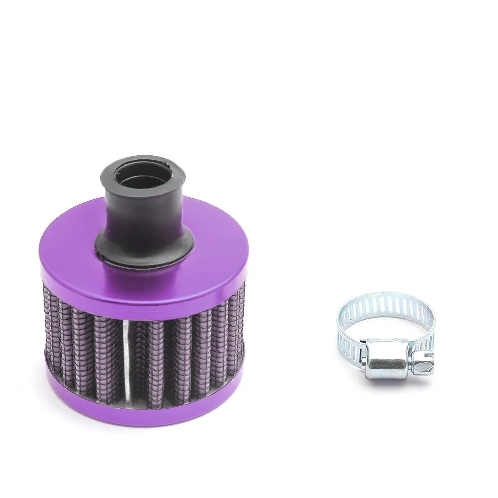 12mm Air Filter Cold Air Intake Filter Breather Turbo Vent Air Intake Filter Cleaner Universal for Car and Motorcycle