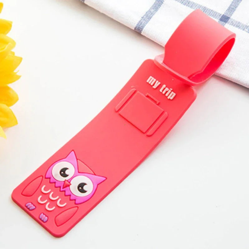 5pcs Lovely Silicone Luggage Tag Boarding Pass Luggage Tag Checked Fashion Travel Accessories Cute Luggage Tag Flight
