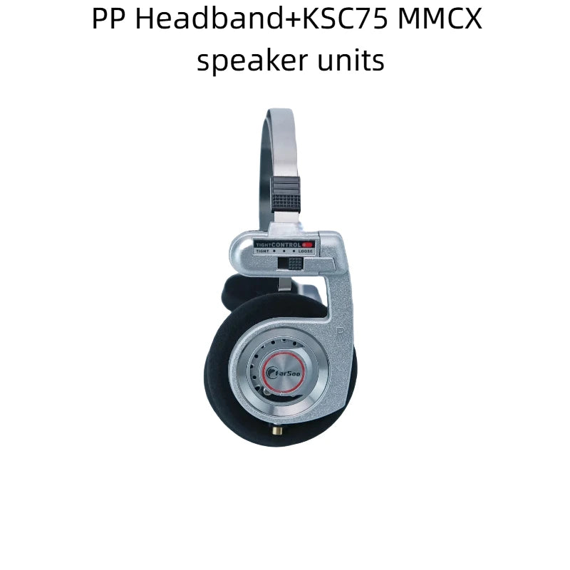 Farsoo PP Headband with KSC75 MMCX Speaker Compatible with MMCX 3.5 Cable or Bluetooth Cable HIFI Sound Retro Music Headphone