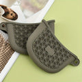 2pcs Heat Resistant Silicone Pan Handle Covers Thickened Pot Ear Grips Kitchen Cookware Protector Accessories