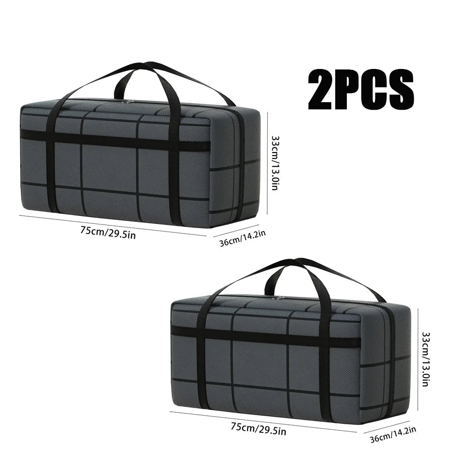 Thickened Waterproof Moving Bag Super Large Capacity Striped Storage for Moving And Traveling Organizer Storage Bag