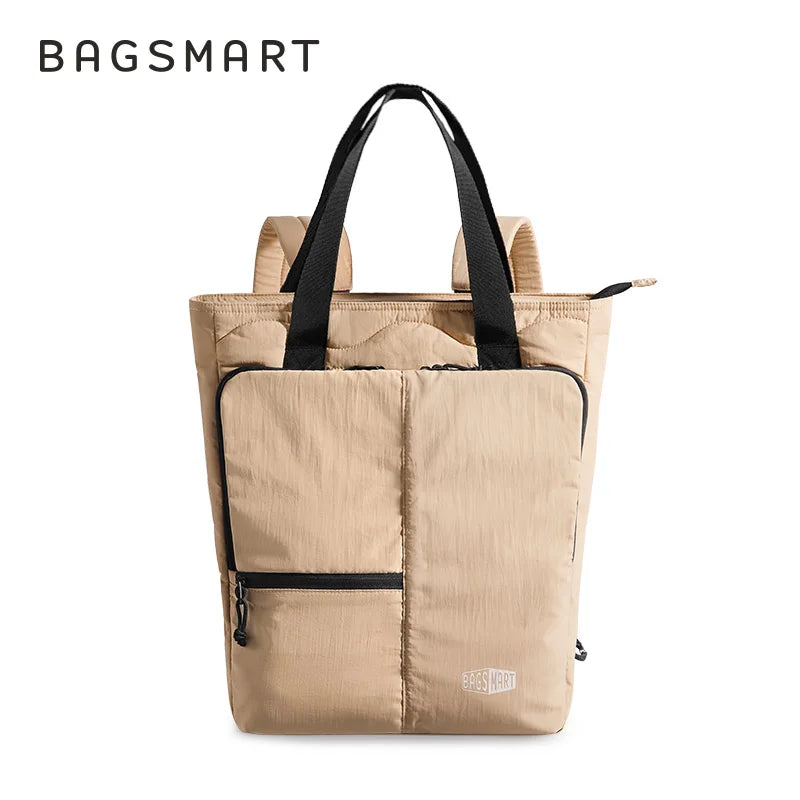 BAGSMART Women's Tote Bag 15.6 inch Laptop Backpack Large Capacity College Bag Function Commuting Women's Handbag