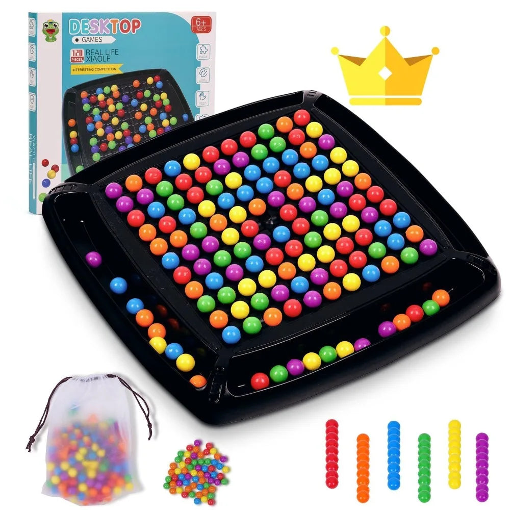 Plastic Intellectual Chessboard Parent-child Intelligent Brain Game Interaction Puzzle Toy Rainbow Ball Matching Toys Board Game