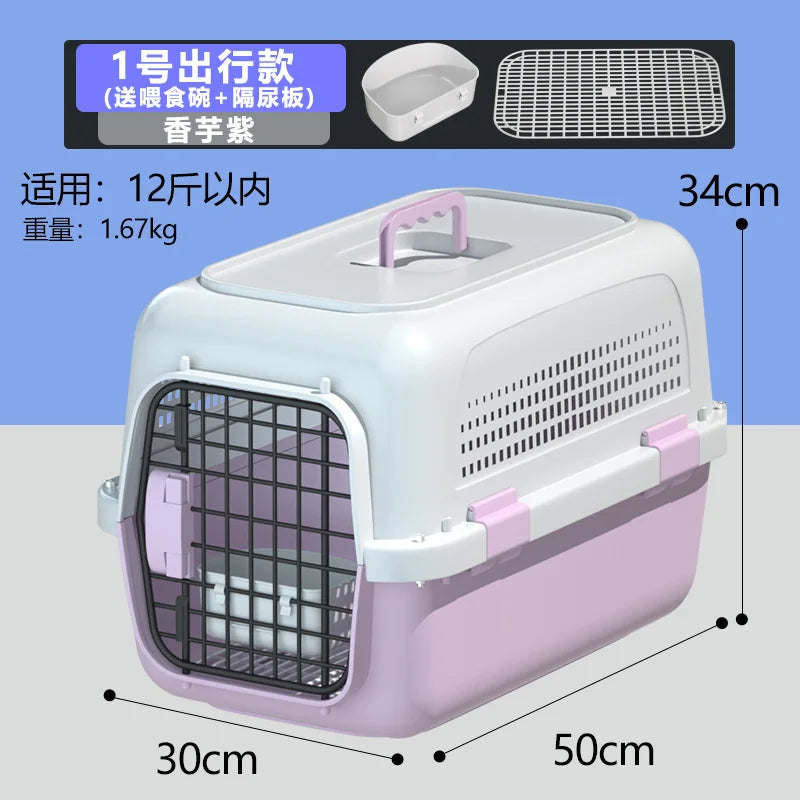 ‌Large Dog Crate for Air Travel - Pet Carrier with Wheels, Foldable Kennel for Golden Retriever, Airline Approved Portable Cage