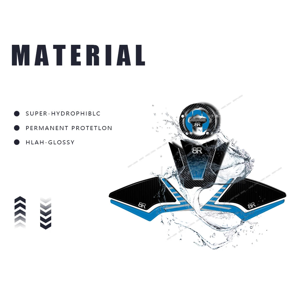 3D Epoxy Resin Sticker Protection Decal Tank Pad Stickers Kit for GSX 8R GSX-8R 2024-