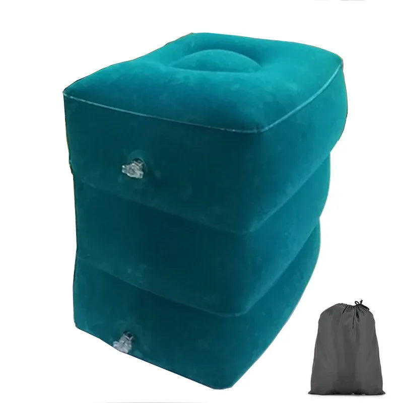 PVC Kids Flight Sleeping Footrest Pillow Resting  On Airplane Car Bus Pillow Inflatable Travel Foot rest Pillow Foot Pad