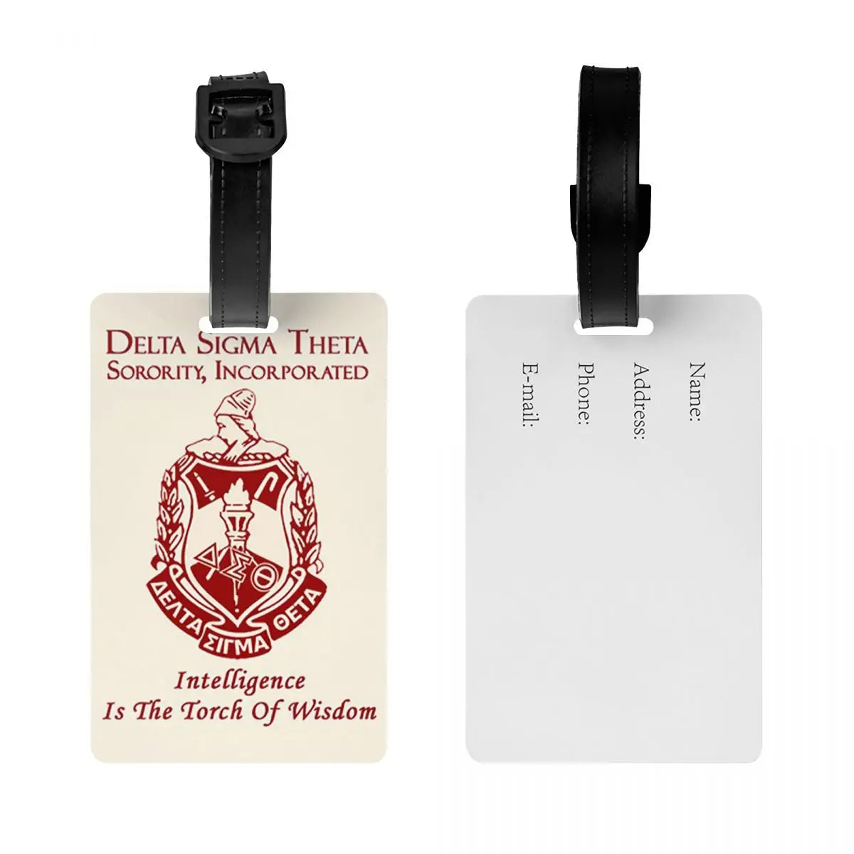 Delta Sigma Theta Sorority Gifts Luggage Tags Suitcase Accessories Travel Baggage Boarding Tag Label Holder ID Name Address