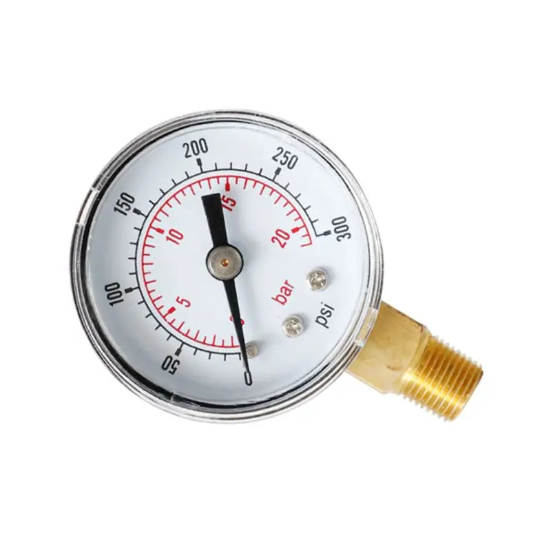 Dial Type Pressure Gauge Bottom Mount 15/30/60/100/160 /200/300 PSI & Bar Useful