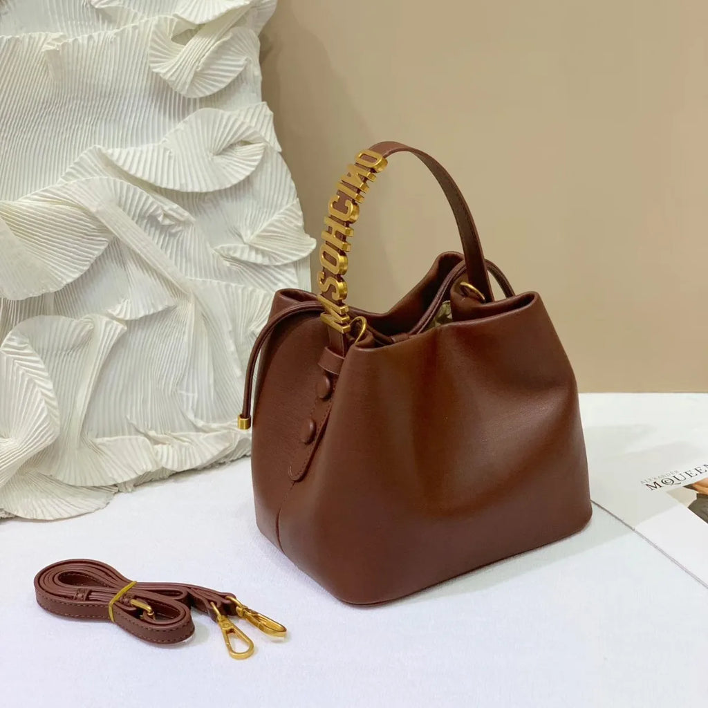 2026 New Women's Solid Color Single Shoulder Handbag Famous Luxury Designer Metal Buckle Large Capacity Diaper Bag