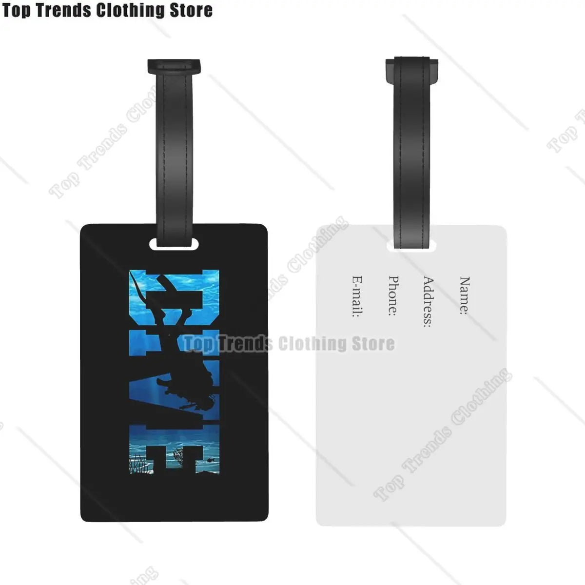 Scuba Diving DIVE Scuba Diver Gift Luggage Tags Suitcase Accessories Travel  Baggage Boarding Tag Portable Label Holder ID Name