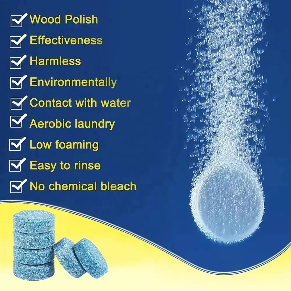 All-Season Car Windshield Washer Concentrated Clean Tablets Solid For  Car Room Kitchen Window GlassToilet Cleaning Tablet