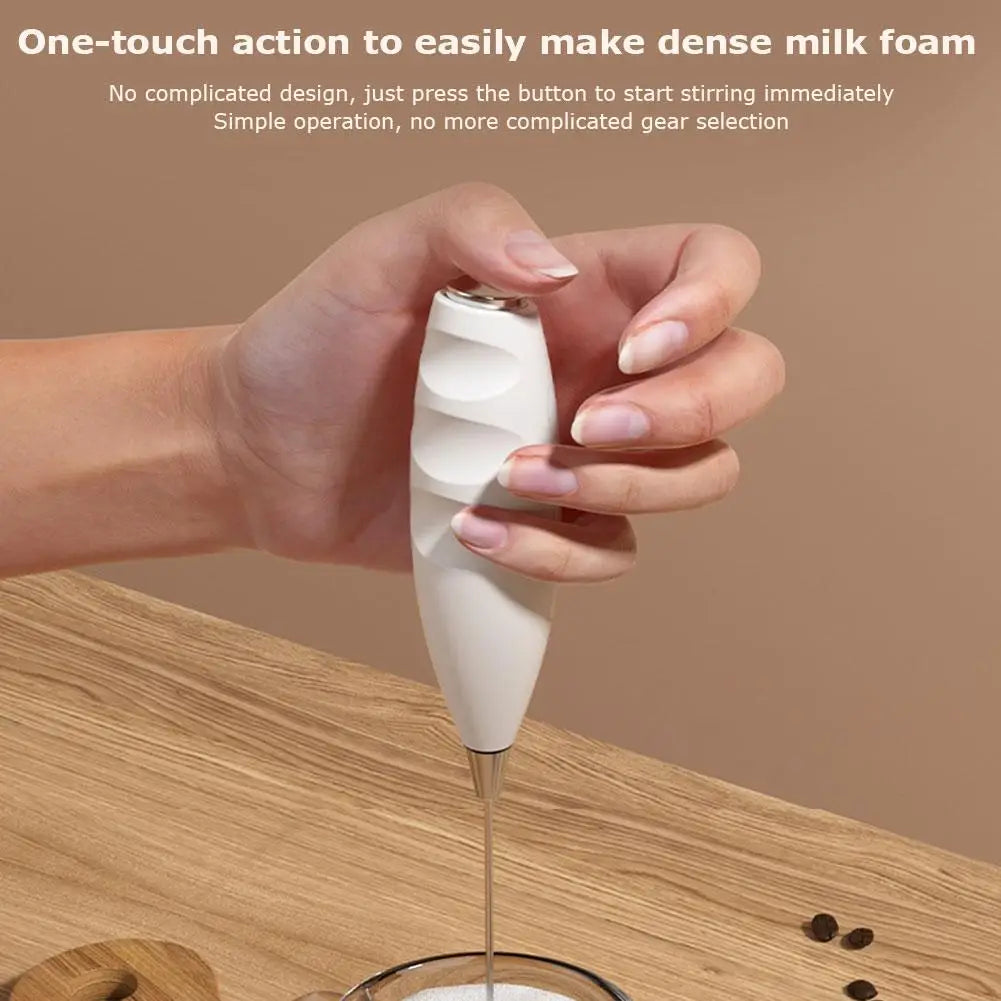 Electric Milk Frother Portable Egg Beater Hand Held Coffee Whisk Foam Mixer Milk Foamer Rechargeable Household Kitchen Tools
