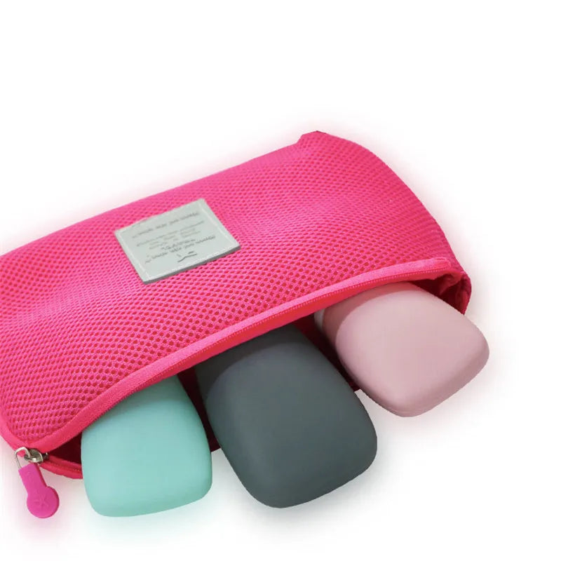 30/60/90ML Silicone Travel Cosmetics Bottles Empty Refillable Liquid Container Shampoo Trip Shower Cream Gel Squeeze Containers