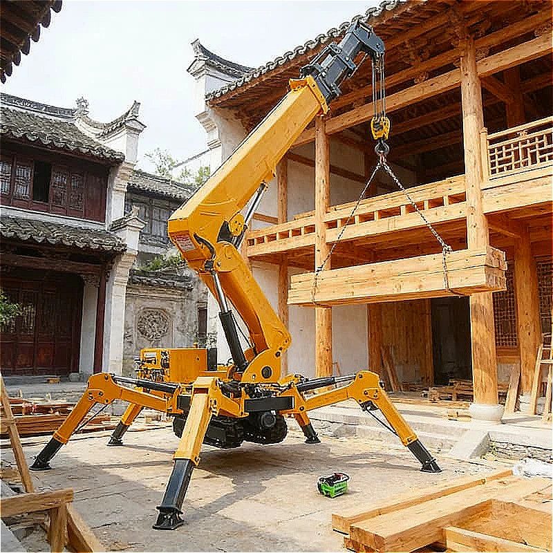 Electric Mini Spider Crane 3 Ton For Indoor Construction Material Lifting Warehouse Factory Use Remote Control Customized sale
