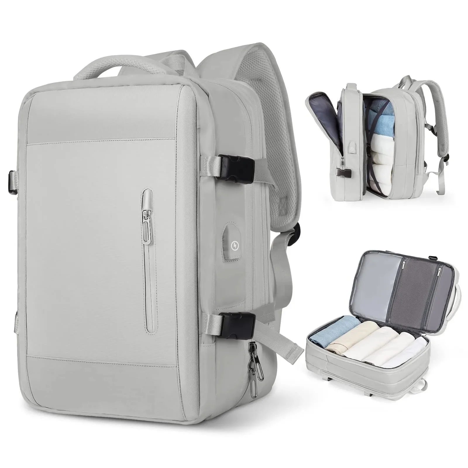 Large Capacity Expandable Travel Backpack Double Shoulder Bag for Business Trips Mountaineering And Computer Carrying