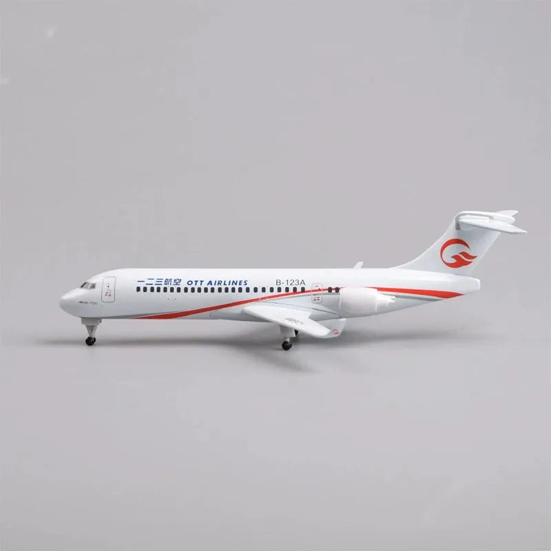 Miniatures Airplane Toy 20cm China Eastern Airways ARJ21 Metal Scale Plane Model Assembly With Base For Collection Display Boys