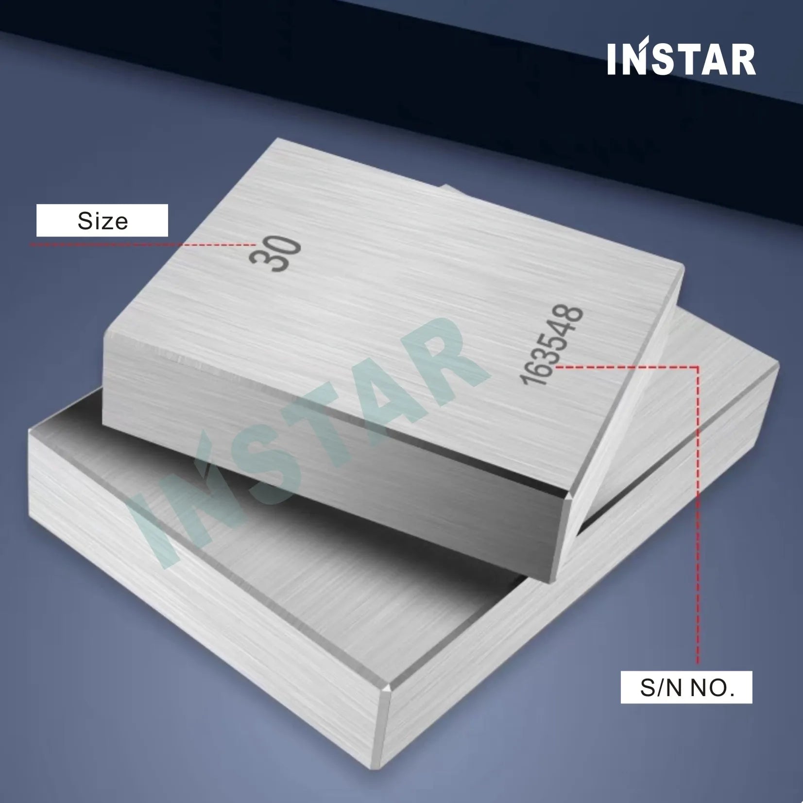 INSTAR Gage Block Set 32PC Grade 0 Medium Class Accuracy 0.00045mm Hardened Steel Gcr15 Industrial Quality 1.005mm-30-50mm