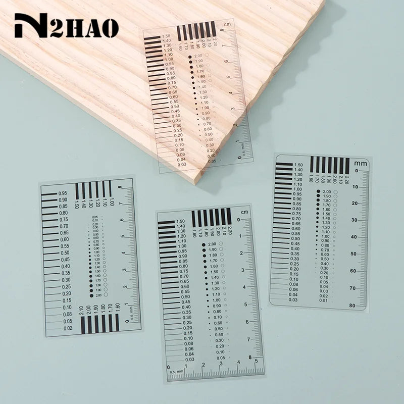 Measuring Pass Badge Gauge Stain Card Point Gauge Wire Gauge Transparent Film Ruler Welding Gage Stain Crack Contrast Ruler