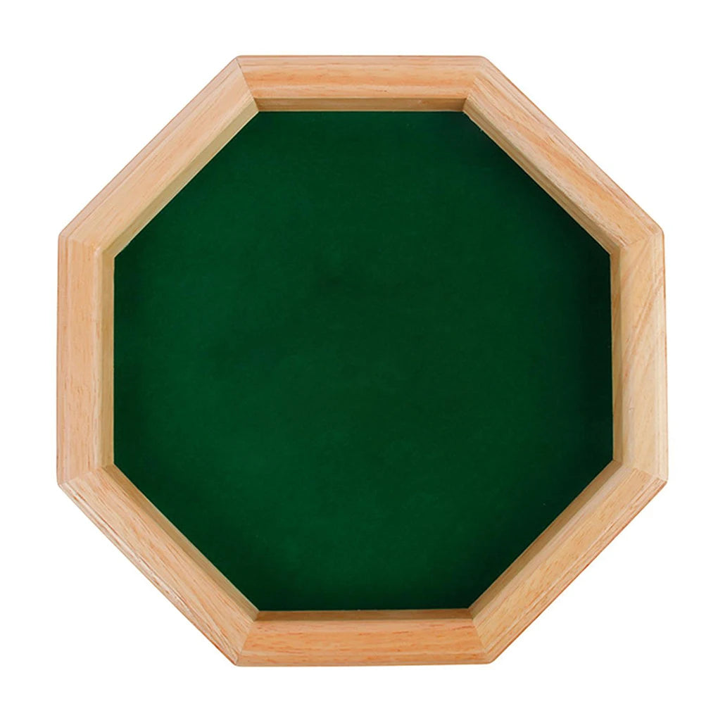 10.2 inch Wooden Dice Octagonal Dice Tray Board Game for Game Night Game Dice Party and Celebrations Party Supplies