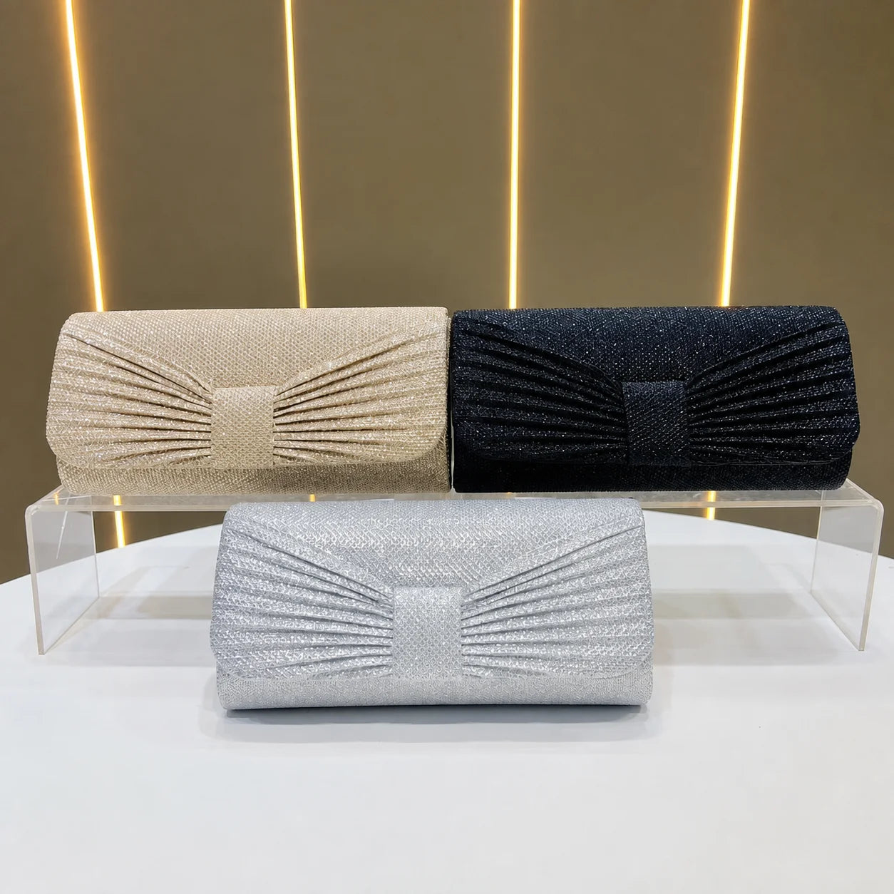 Evening Clutch Bag Shiny Envelope Clutch Bag Ladies Shoulder Bag Rigid For Wedding Evening Dinner Date