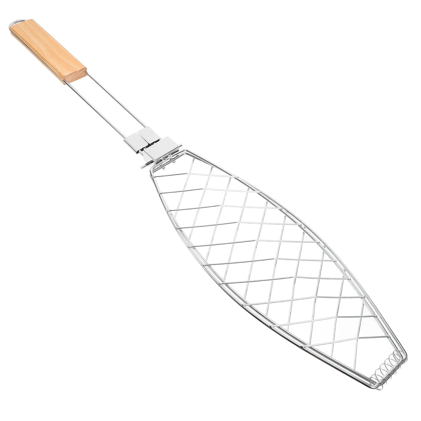 Fish Grill Basket Folding Portable Stainless Steel Barbecue Bbq Grill Basket Barbecue Net Clip With Folding Handle Camping Tool