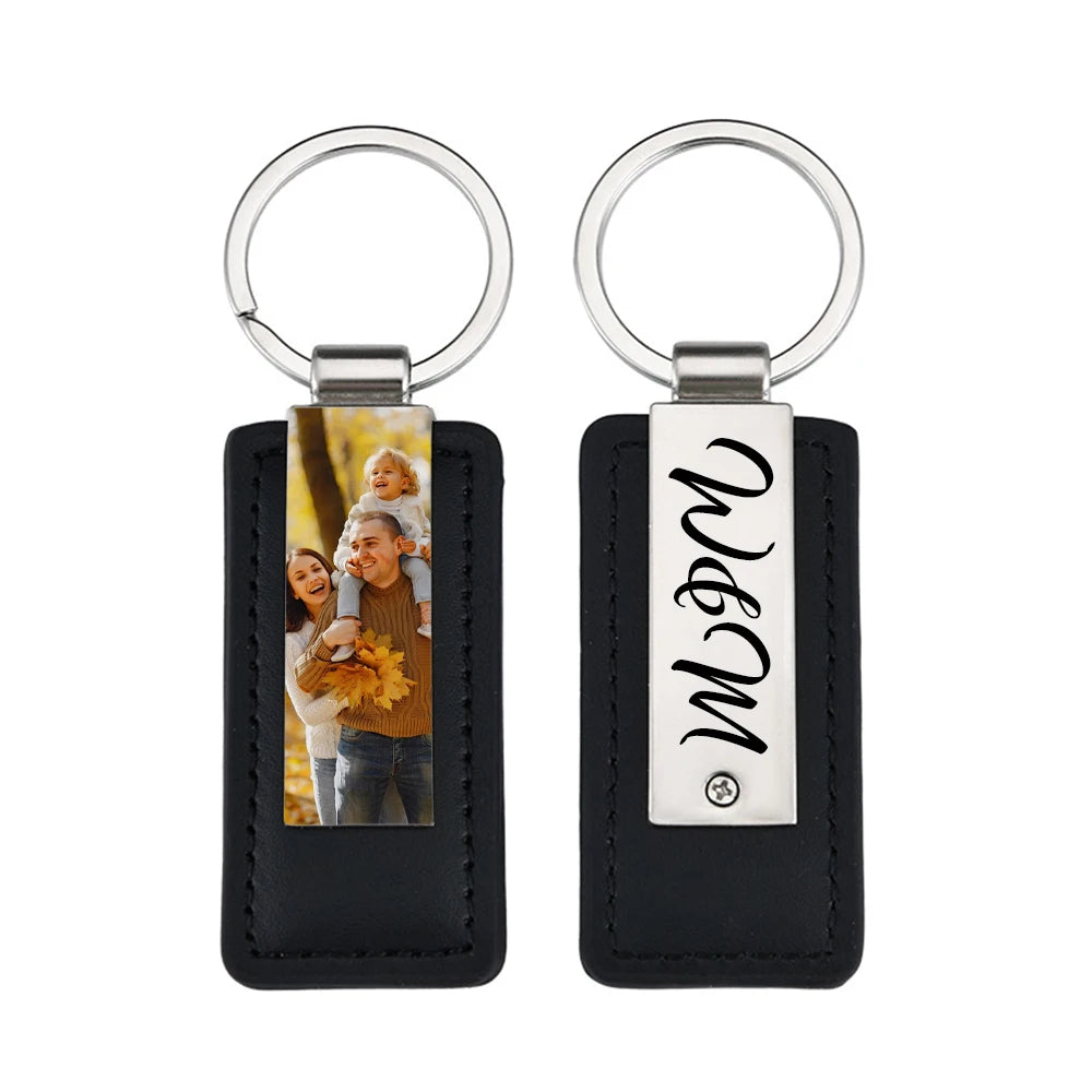 Customized Double-Sided Leather Alloy Luggage Tag With Photo And Text Gift For Family Friends And Loved Ones Custom Luggage Tag