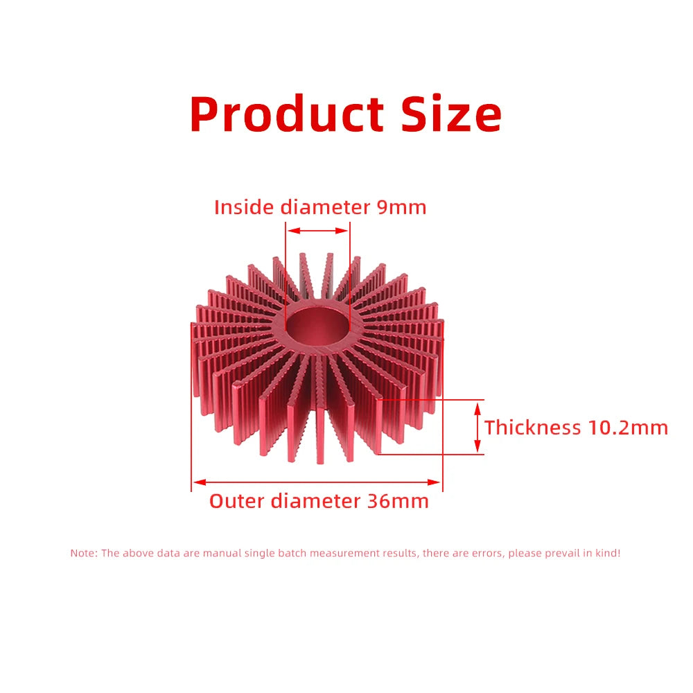 1/2/5PCS 3D Printer Parts Round Stepper Motor Aluminum Heatsink 36mm Heat Dissipation Cooling Heat Sink For Voron 1.0/2.4