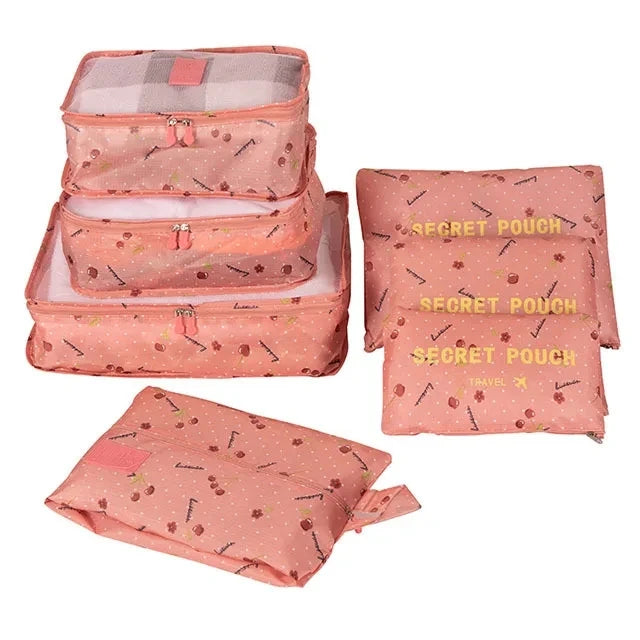 6/7 Piece Set Travel Storage Bag Large Capacity Luggage Clothes Sorting Organizer Set Suitcase Pouch Case Shoes Packing Cube Bag