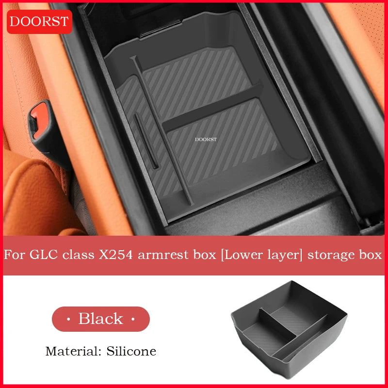 For Mercedes Benz GLC Class X254 GLC260 GLC300 Car Central Control Armrest Box Storage Box Interior Modification Accessories