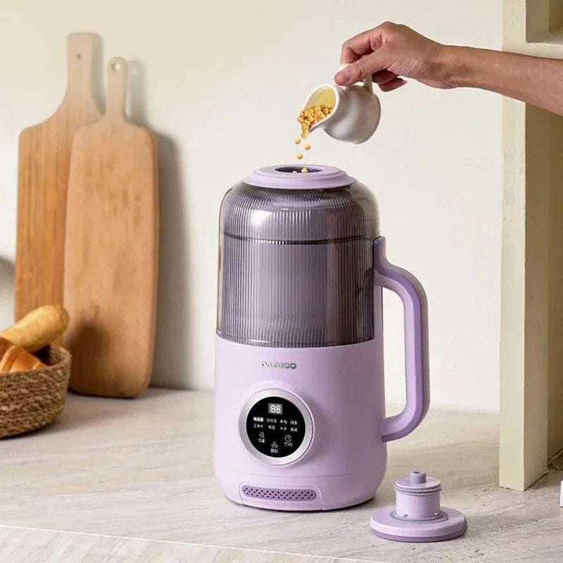 DAEWOO 800ML/1200ML Portable Food Blender High Speed Stirring Wall-Breaking Soymilk Maker Low Noise Design Soybean Milk Machine