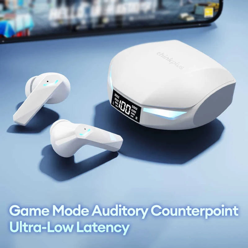 New Lenovo XT53 Wireless Upgrade Bluetooth 5.4 Earbuds LED Digital Display Waterproof Earphones HD Call Low Latency Game Headset