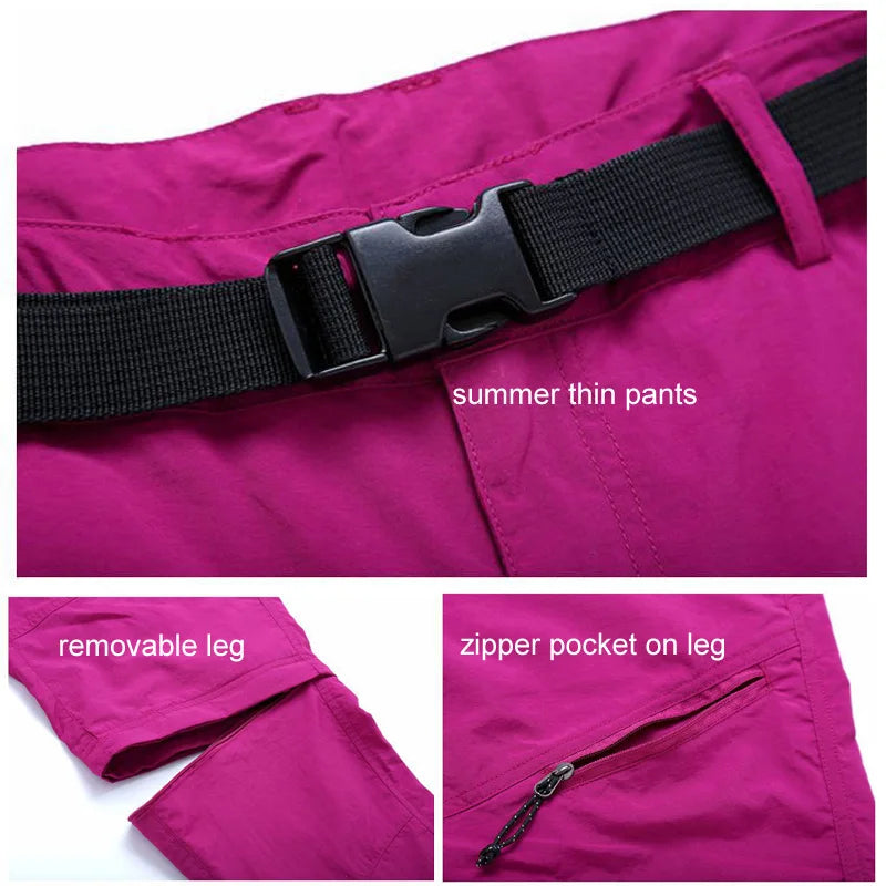 NUONEKO Womens Outdoor Hiking Pants Women Summer Quick Dry Trousers TravelClimbingCampingTrekking Pants Woman Sports Shorts PN87