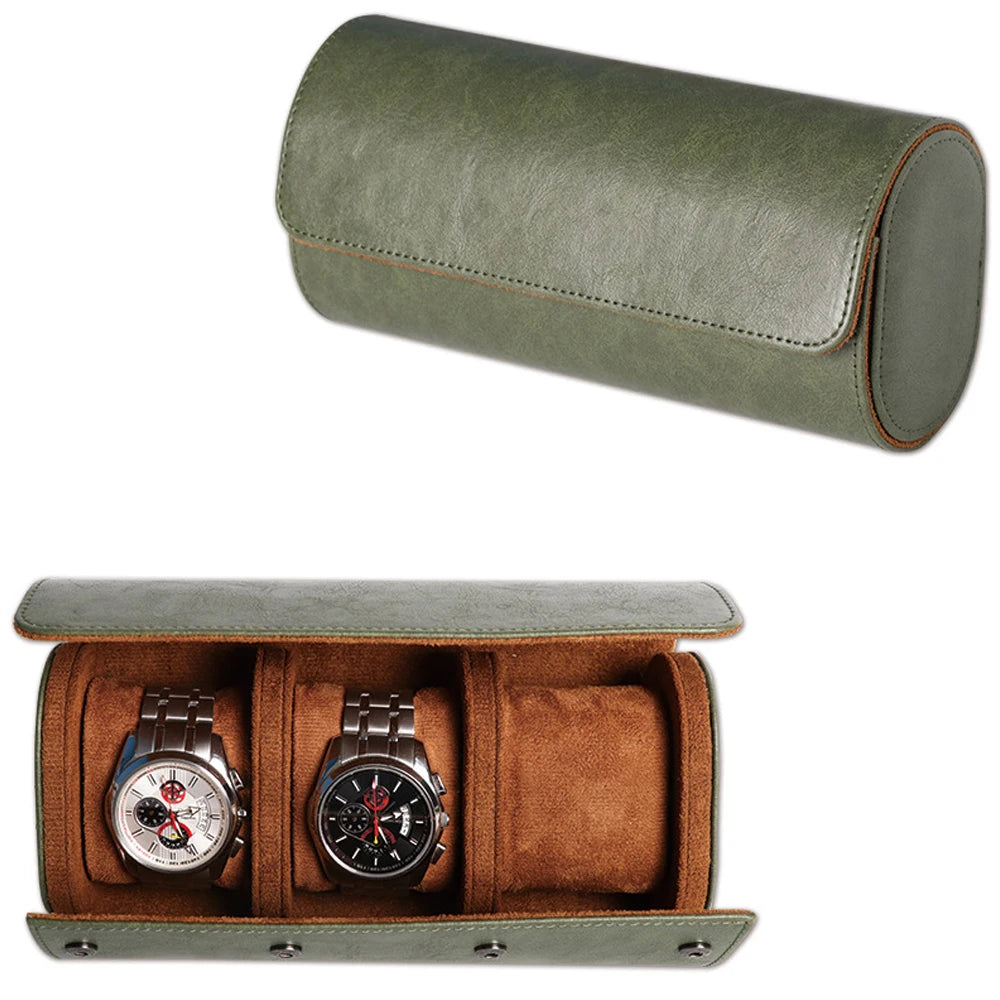 Watch Roll Travel Case-1/2/3 Slot Watch Storage and Organizer-Secure Storage with Innovative Removable Pillows & Solid Dividers