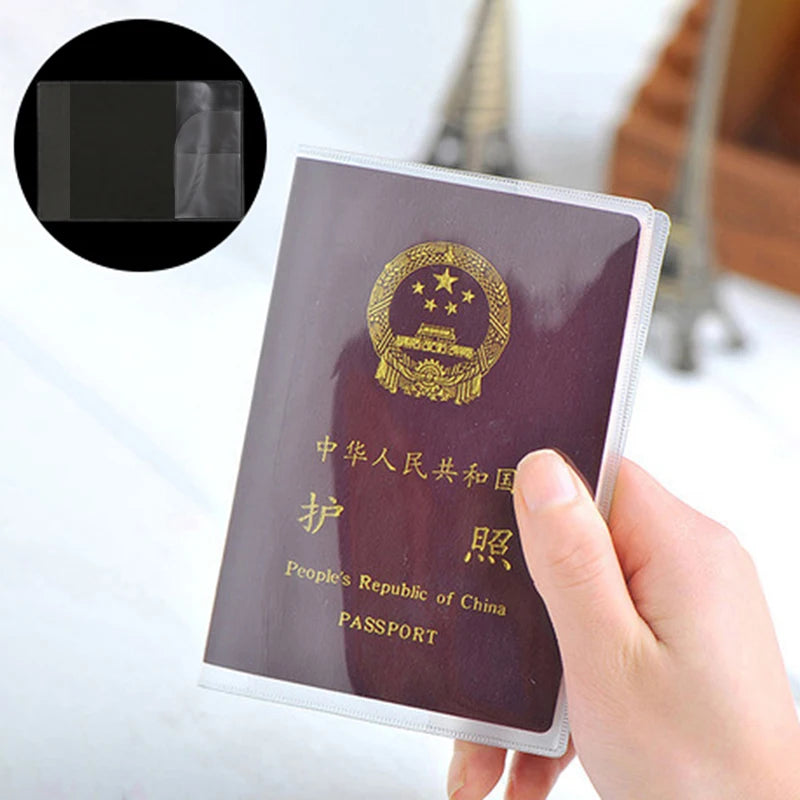 Transparent Passport Cover on Waterproof Document Bags Passport Protective Sleeve