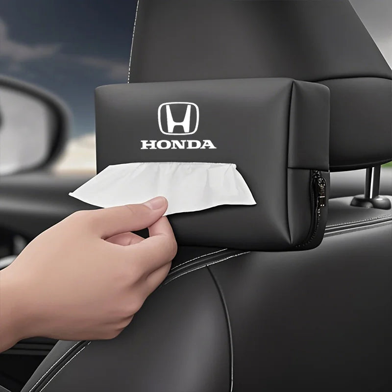 Auto Parts Car Interior Tissue Storage Box Paper Bag for Honda Civic Fit Accord City Vezel CRV S660 Odyssey HRV Insight