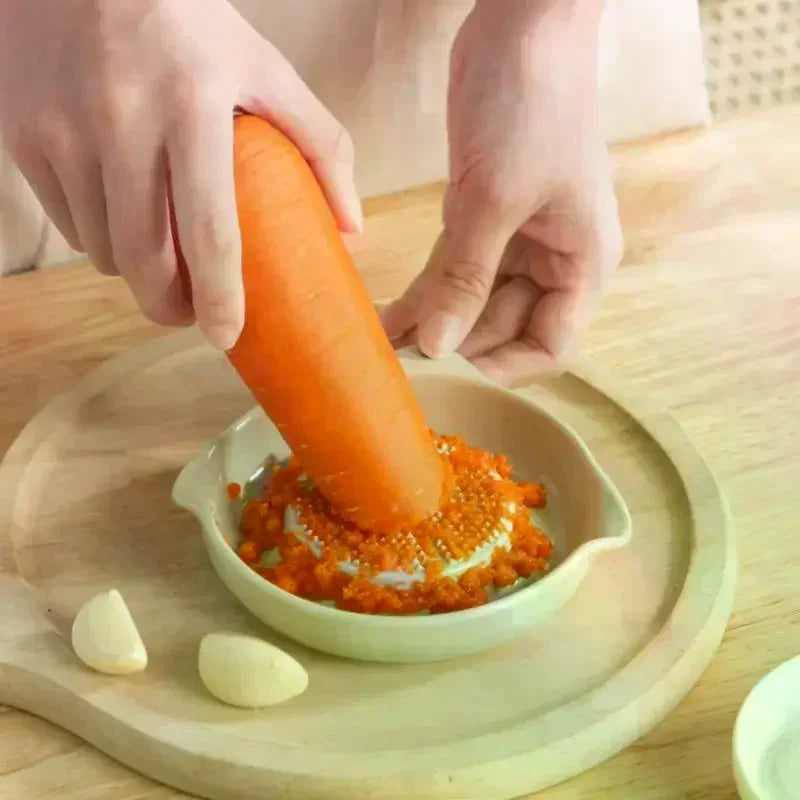 Ceramic Garlic Grater Plate Japanese Style Porcelain Ginger Wasabi Grinder With Spout Kitchen Pasta Making Tool Kitchen Supplies