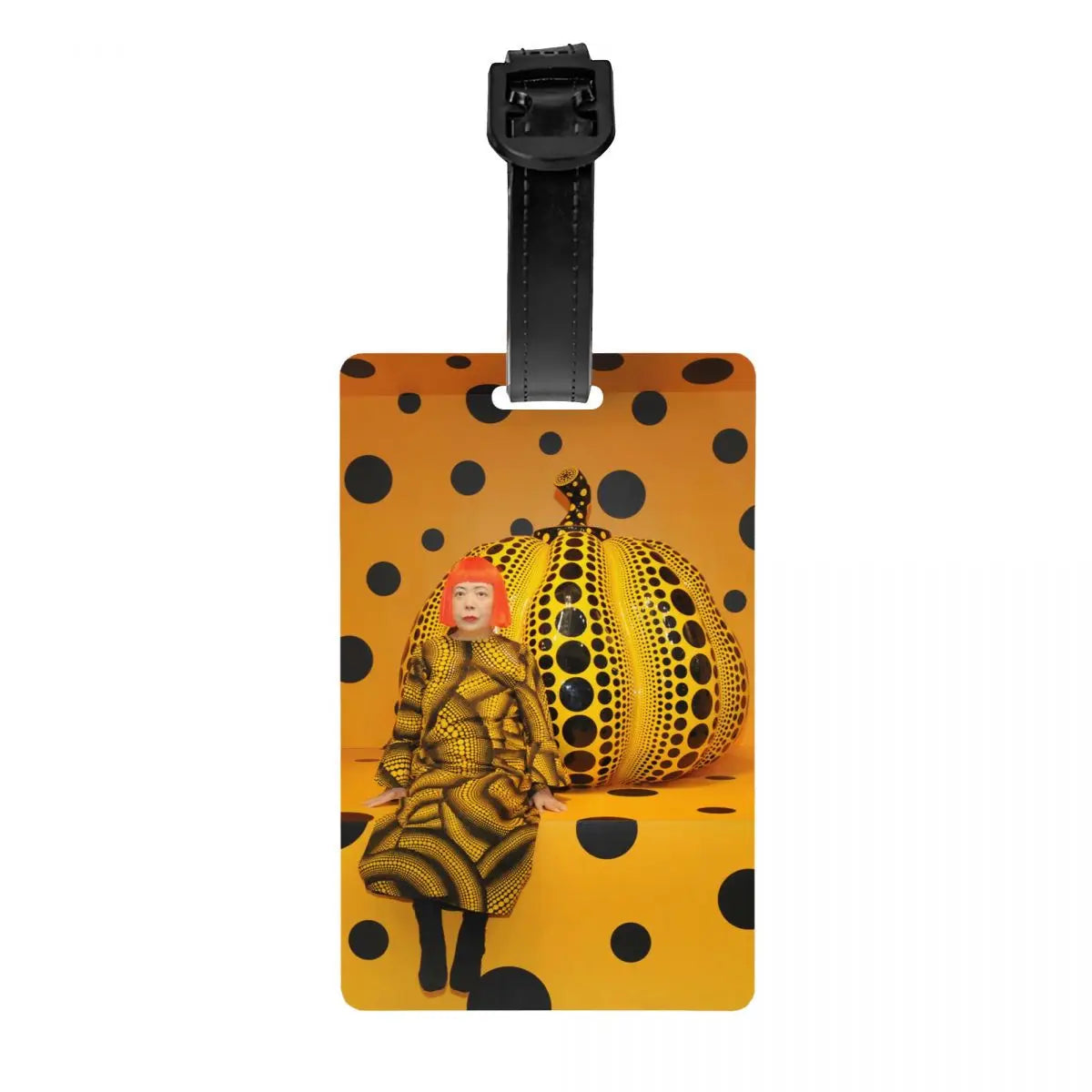 Custom Yayoi Kusama Abstract Painting Luggage Tag Privacy Protection Baggage Tags Travel Bag Labels Suitcase