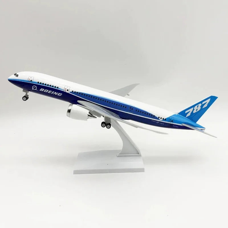 30cm Plastic Model Airplanes B787 Prototype Airways Diecast 1/250 Scale Aircraft Assembly Model Souvenir Toy Planes With Stand