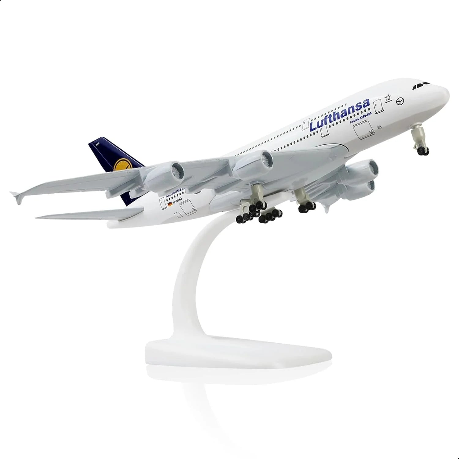 Toy planes A380 German 1/300 scale aircraft lufthansa model plane 20CM Die-cast Metal miniature airplane Enthusiast Gift Display