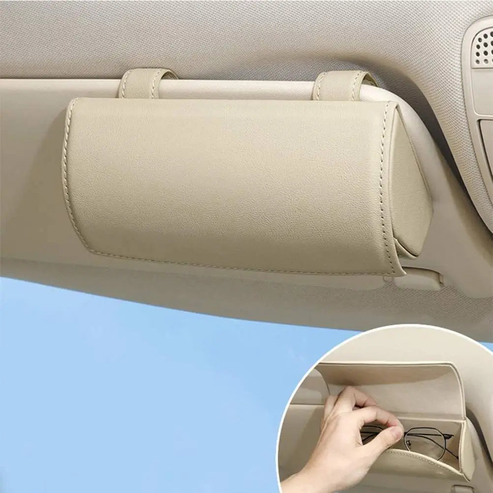 Car Sunglasses Holder Sun Visor Auto Eyeglasses Organizer Box Vehicle Visor Accessories Glasses Case For Woman Man