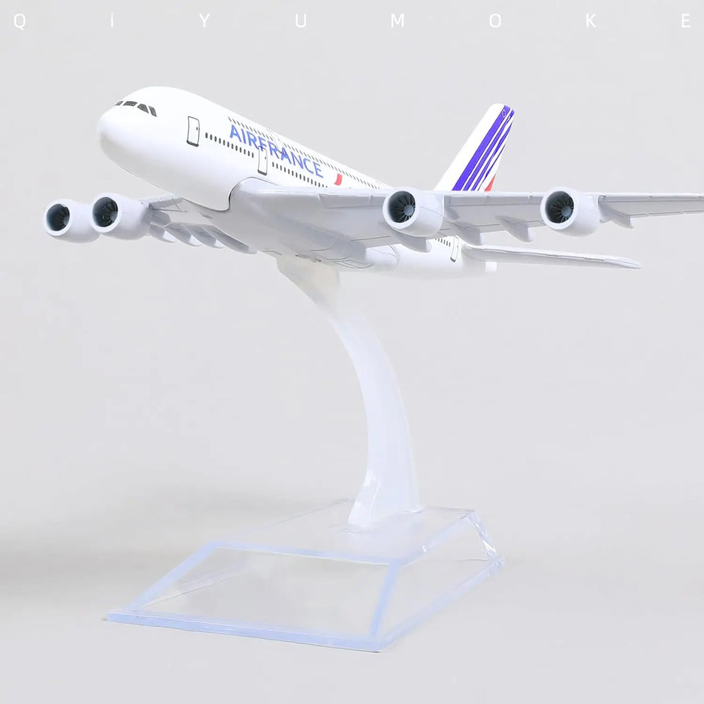 1/400 16cm France A380 Model Plane Diecast Metal Airplane Model kit  with Display Plane Stand Gift or Desktop Collection