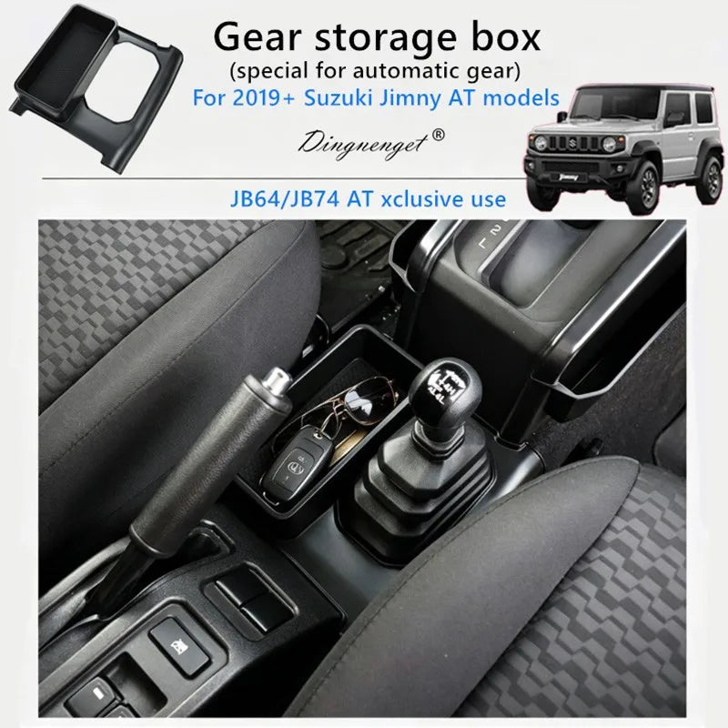 Car Gear Shift Storage Box Center Gear Storage Box Storage Box Is Suitable for Suzuki Jimny 2019+ AT Models