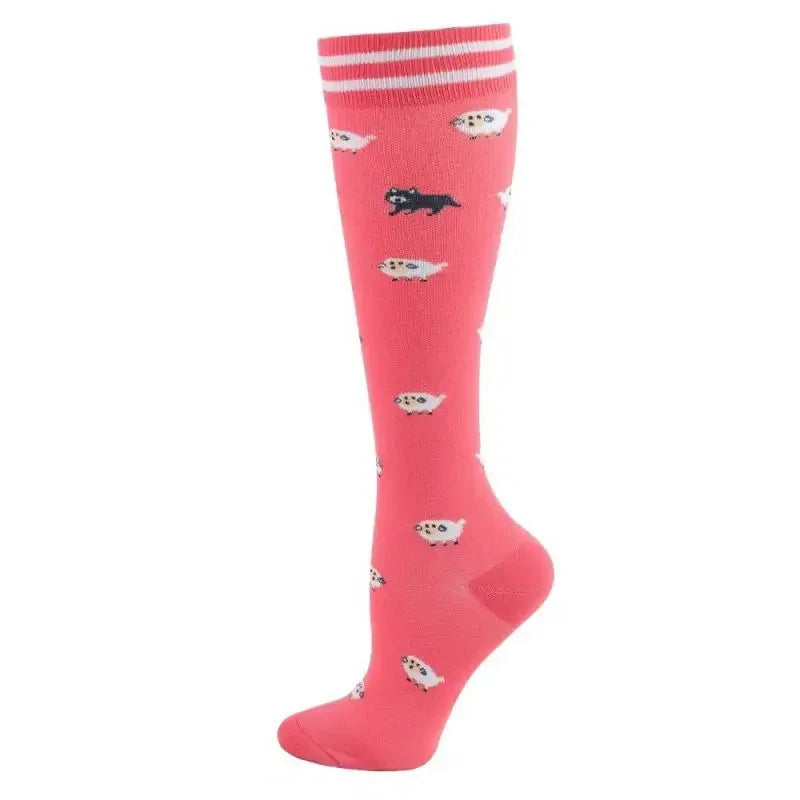 58 Styles Compression Socks for Men and Women Medical Diabetes Varicose Veins Sports Socks for Running Cycling Travel Flight