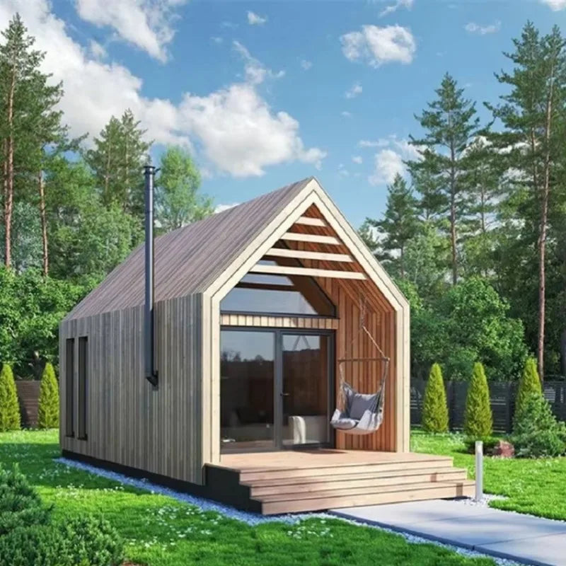Customized Prefab Wooden House 20FT 40FT Prefabricated Container House Durable Steel Frame Construction With Thermal Insulation