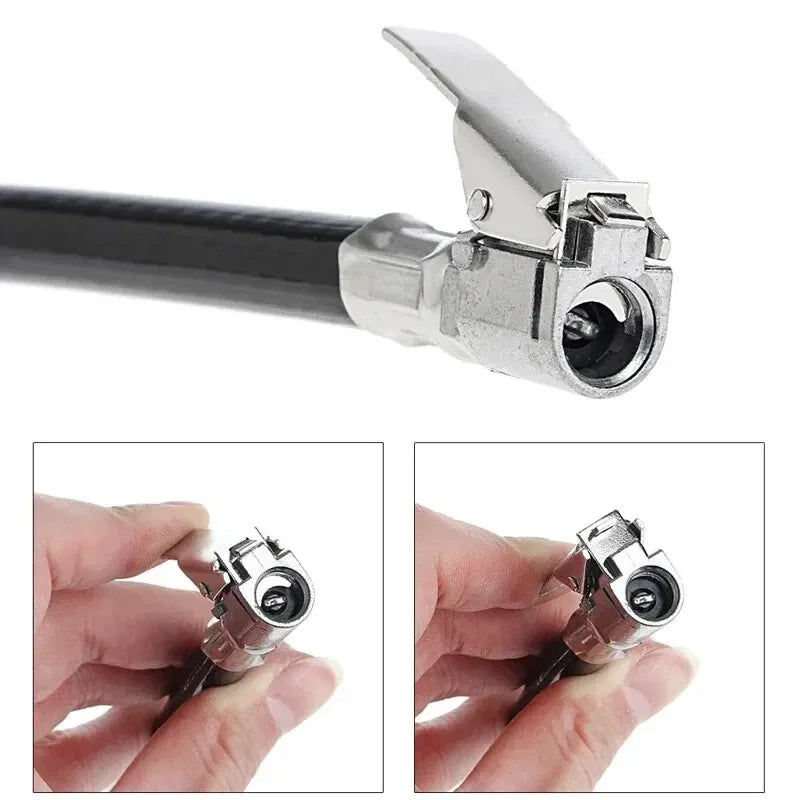 Car & Motorcycle Tire Pressure Monitoring Kit 220PSI with Gauge Tester Air Compressor Dial Meter Inflator Pump
