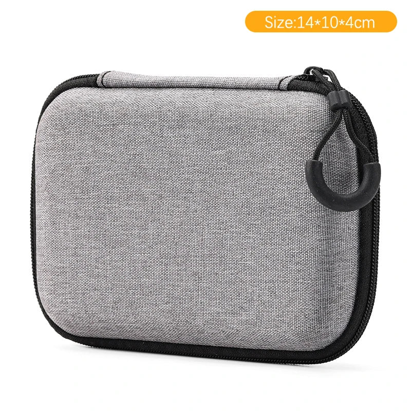 【C】Mini Data Cable Organizer Bag Waterproof Travel Organizer Bag Portable Mobile Phone Charger Protective Cases Earphone Bag